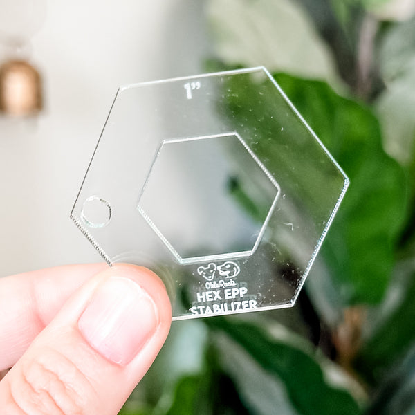 English Paper Piecing Set of 4 - Stabilizer / Insert - Hexagons - Soda - Acrylic Template