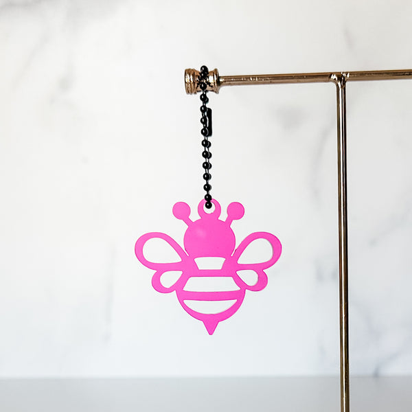 Open Bee - Magenta - Hanging Charm - Sold Individually