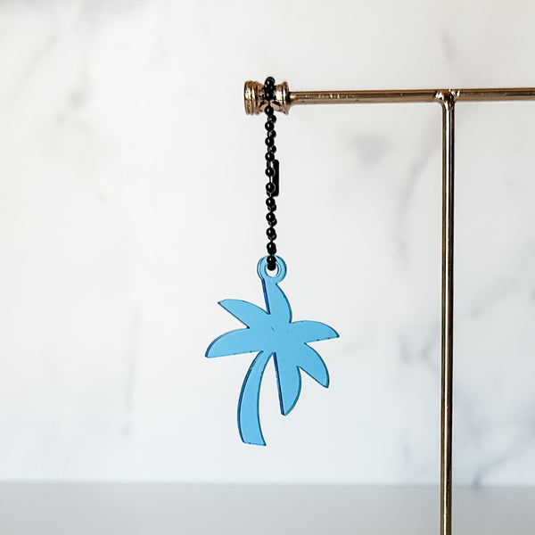 Palm Tree - Blue - Hanging Charm - Sold Individually