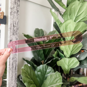 Rounded Zipper Accent Template - Pink - 3 Sizes Available