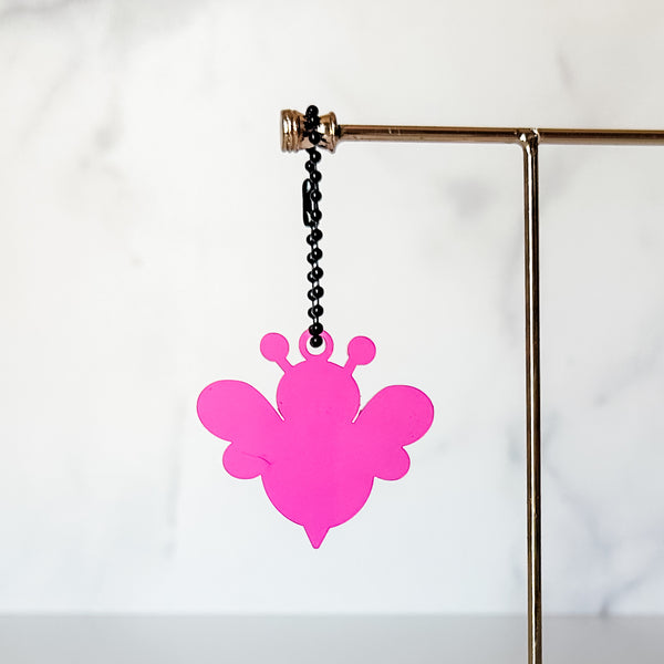 Solid Bee - Magenta - Hanging Charm - Sold Individually