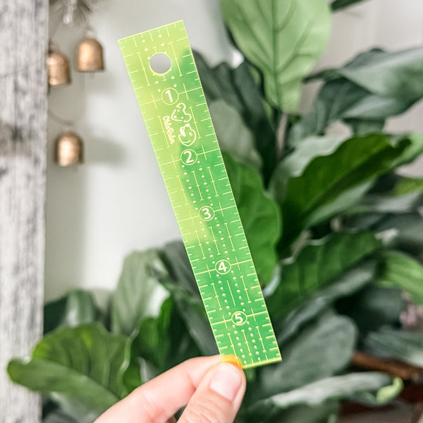 Neon Yellow OklaRuler : 1" x 6" Clear Ruler