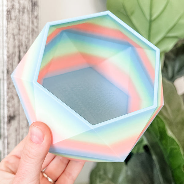 Large Jewel Craft Bowl - Matte Rainbow