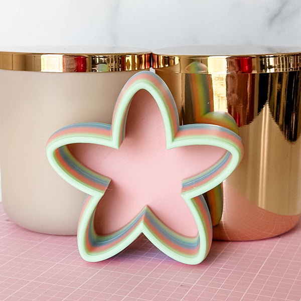 Medium Flower Craft Bowl - Rainbow Peach