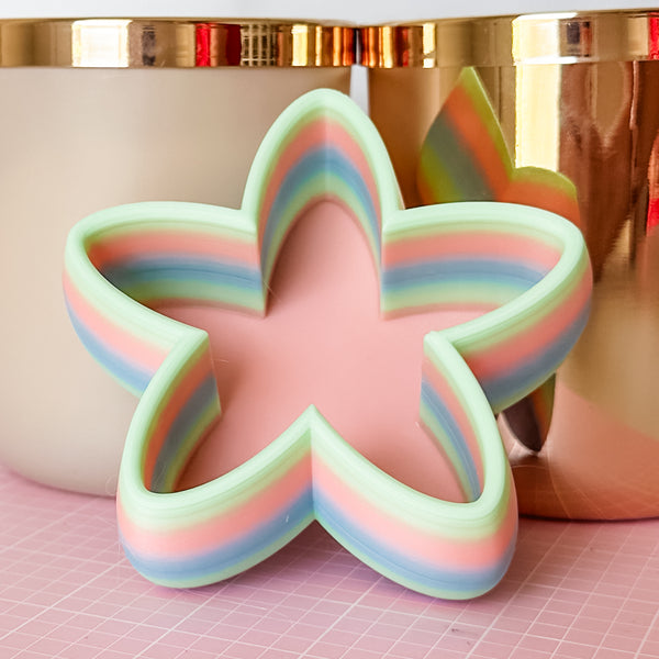 Medium Flower Craft Bowl - Rainbow Peach