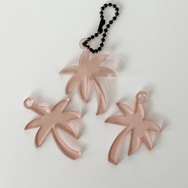 Palm Tree - Rose Gold - Hanging Charm - Sold Individually