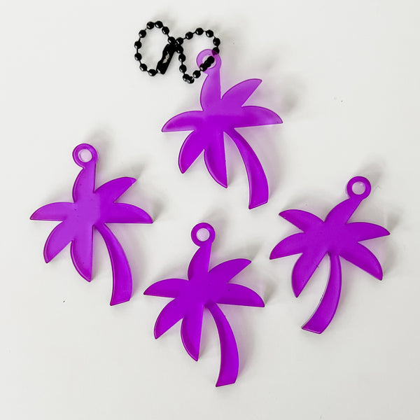 Palm Tree - Purple - Hanging Charm - Sold Individually