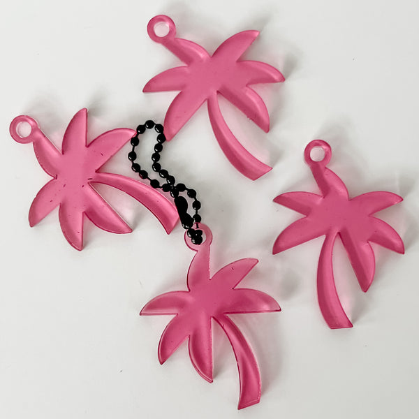 Palm Tree - Pink - Hanging Charm - Sold Individually