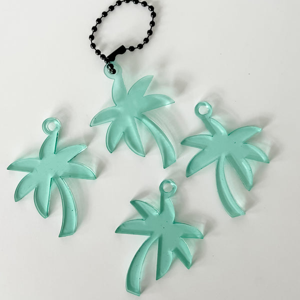 Palm Tree - Light Green - Hanging Charm - Sold Individually