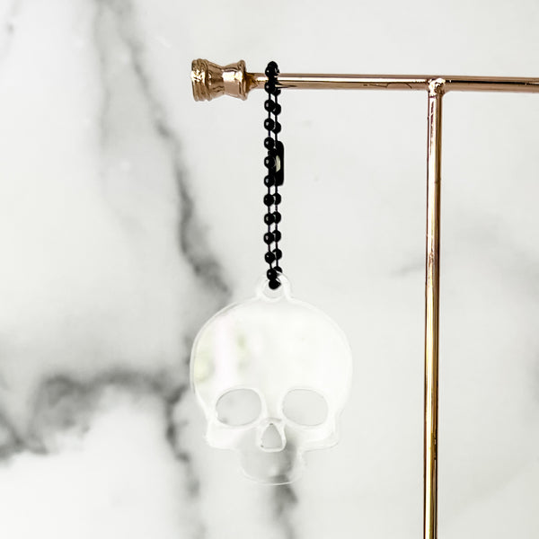 Skull - Clear - Hanging Charm - Sold Individually
