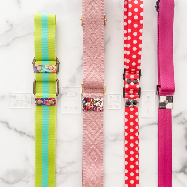 Strap End Template With Rivet Placement - Set of 4 - Clear