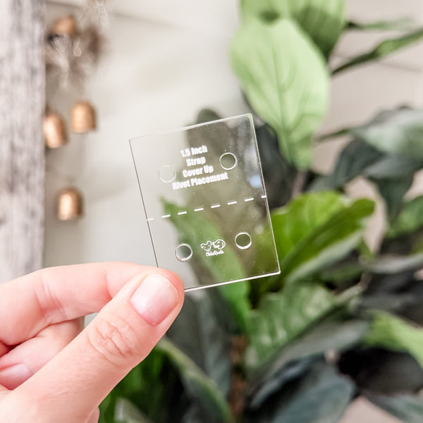 Strap End Template With Rivet Placement - Set of 4 - Clear