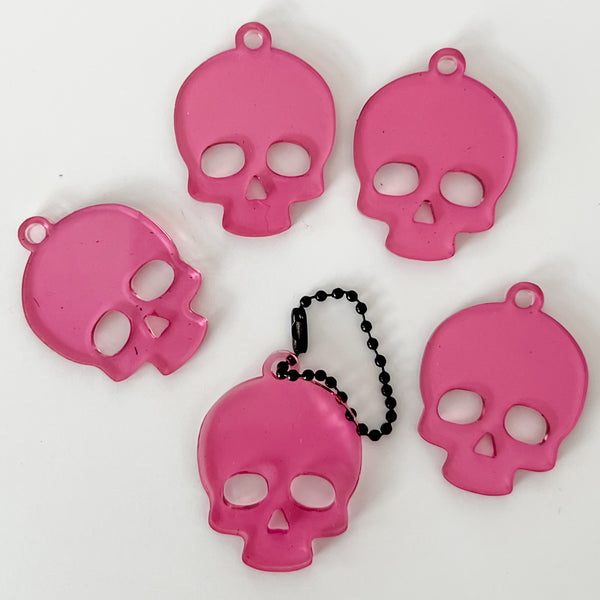 Skull - Pink - Hanging Charm - Sold Individually