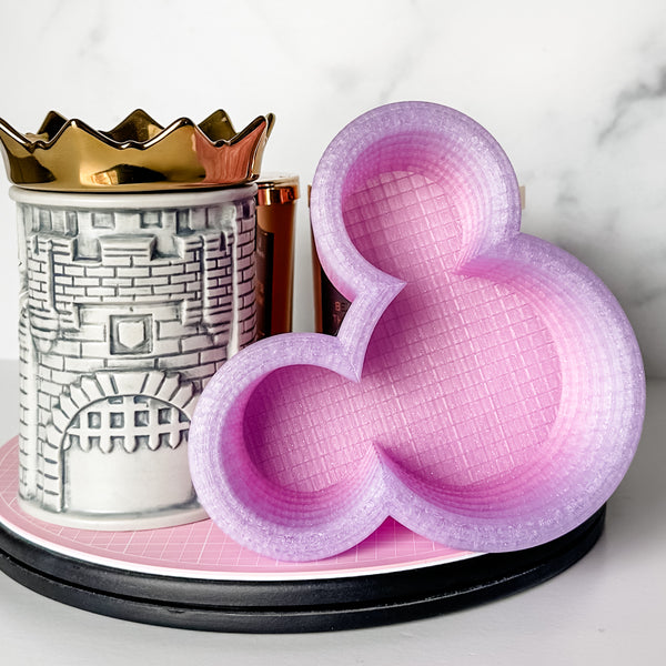 Tiered Large Mouse Shaped Craft Bowl - Glitter Lavender