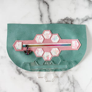 Hive Zipper Accent Template - Clear - 3 Sizes Available