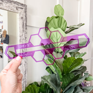 Hive Zipper Accent Template - Purple - 3 Sizes Available