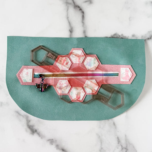 Hive Zipper Accent Template - Rose Gold - 3 Sizes Available