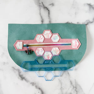 Hive Zipper Accent Template - Ocean - 3 Sizes Available