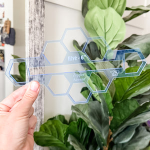 Hive Zipper Accent Template - Ocean - 3 Sizes Available