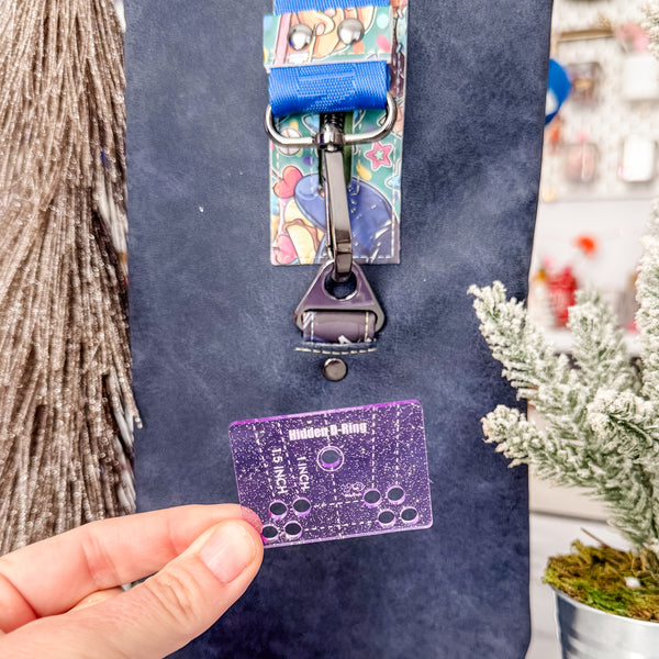 Hidden D-Ring Design Tool - For 1" and 1.5" Wide Connectors - Glitter Lavender