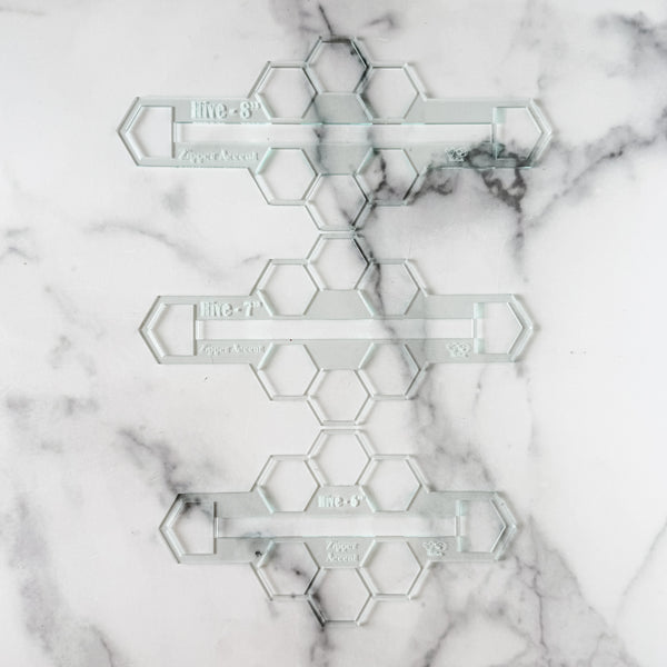 Hive Zipper Accent Template - Soda - 3 Sizes Available