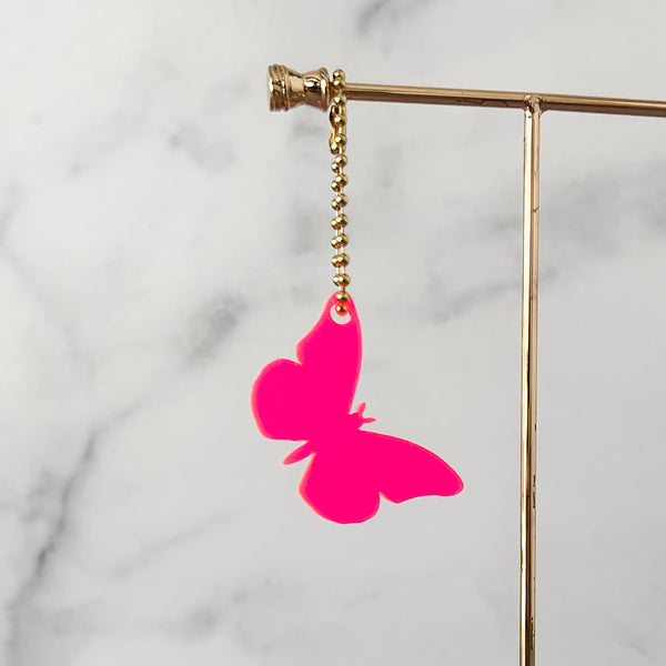 Butterfly - Hot Pink - Hanging Charm - Sold Individually