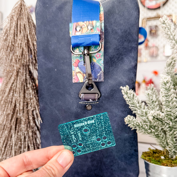 Hidden D-Ring Design Tool - For 1" and 1.5" Wide Connectors - Glitter Aqua