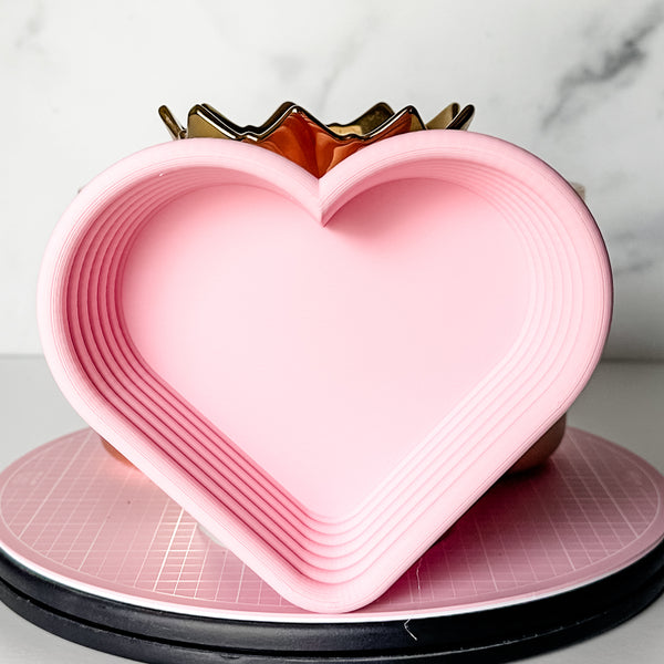 Tiered Large Heart Shaped Craft Bowl - Bubblegum