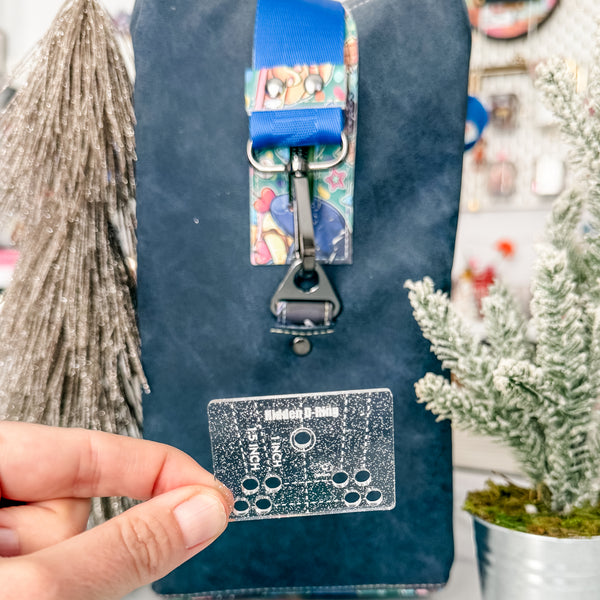 Hidden D-Ring Design Tool - For 1" and 1.5" Wide Connectors - Glitter Clear