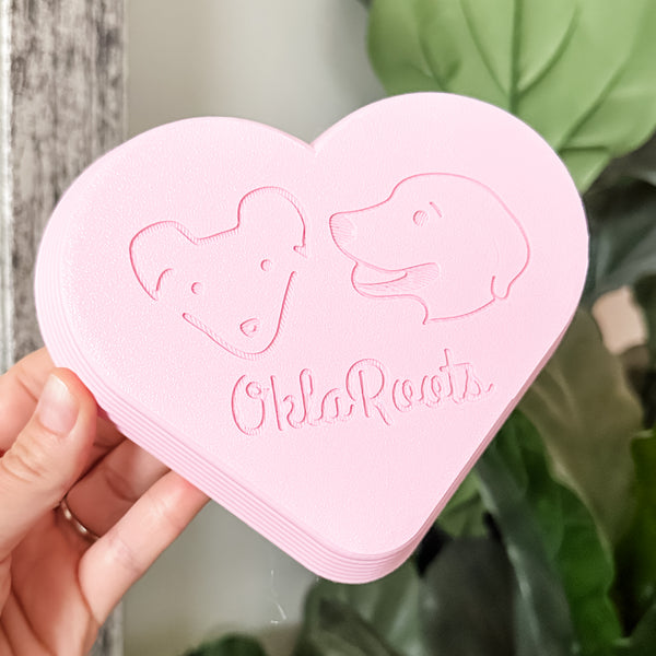 Tiered Large Heart Shaped Craft Bowl - Bubblegum