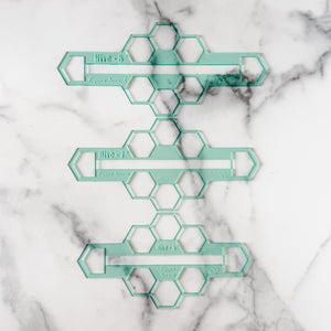 Hive Zipper Accent Template - Light Green - 3 Sizes Available