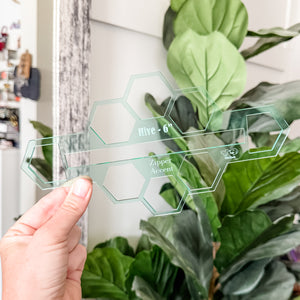 Hive Zipper Accent Template - Light Green - 3 Sizes Available