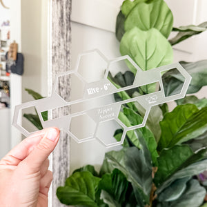 Hive Zipper Accent Template - Frost - 3 Sizes Available