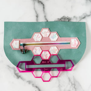 Hive Zipper Accent Template - Magenta - 3 Sizes Available