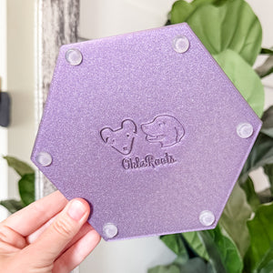 Hexagon Craft Tray - Honeycomb Base with Grips - Purple Glimmer
