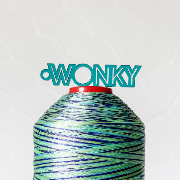 "Wonky" - Teal - Hanging Charm - Sold Individually