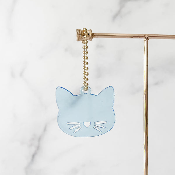 Cat Face - Ocean - Hanging Charm - Sold Individually