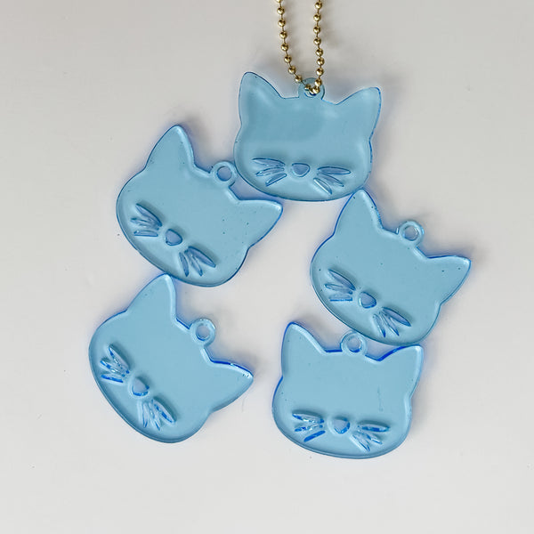 Cat Face - Ocean - Hanging Charm - Sold Individually