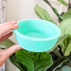 Medium Rope Craft Bowl - Pastel Mint