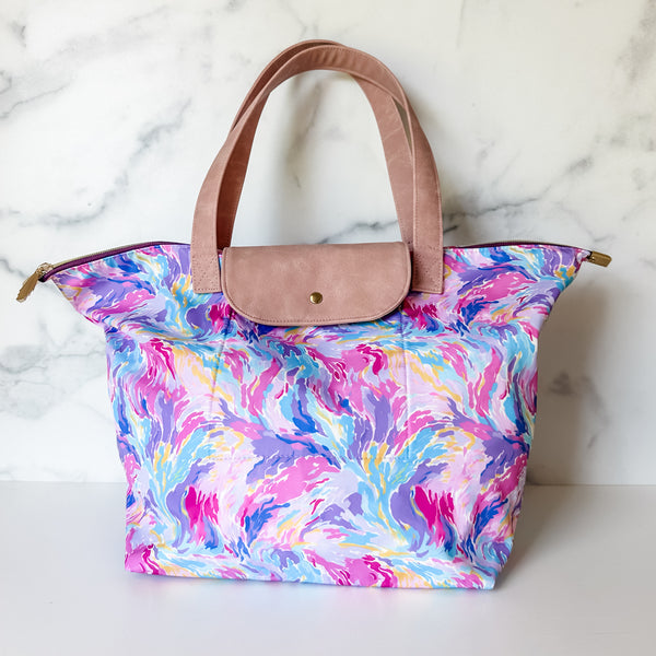 As Seen On OklaRoots! Purple Flower Champion Bag