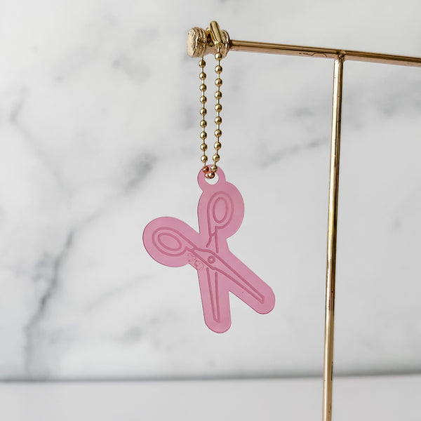 Scissors - Pink - Hanging Charm - Sold Individually
