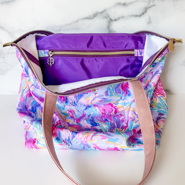 As Seen On OklaRoots! Purple Flower Champion Bag