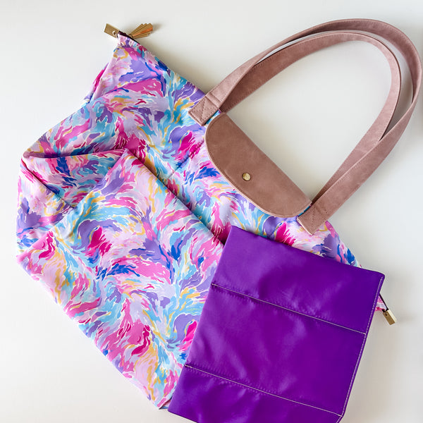 As Seen On OklaRoots! Purple Flower Champion Bag