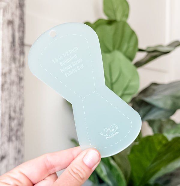 ROUNDED Fancy Straps - Size 1.5" Webbing To 1/2" Hook - FROSTED SEAFOAM - Set of 3 - Acrylic Template