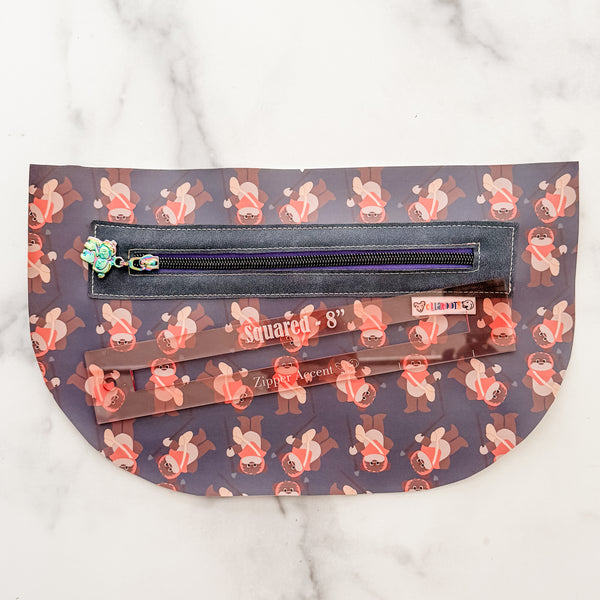 Square Zipper Accent Template - Rose Gold - 3 Sizes Available