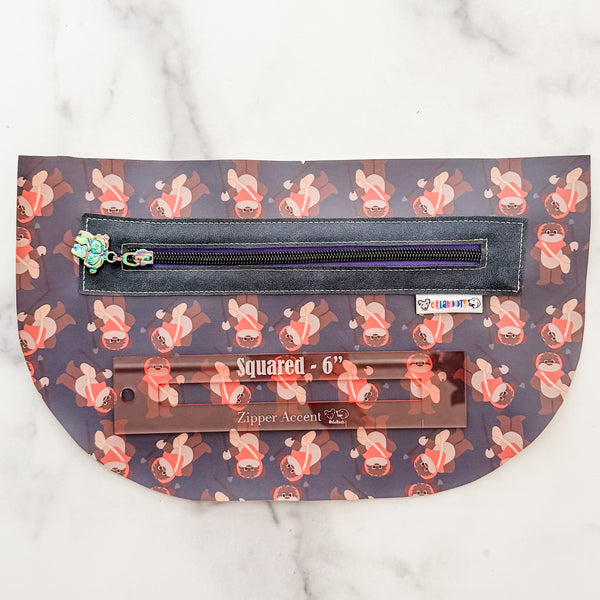 Square Zipper Accent Template - Rose Gold - 3 Sizes Available