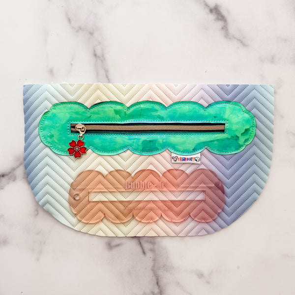 Bubble Zipper Accent Template - Rose Gold - 3 Sizes Available