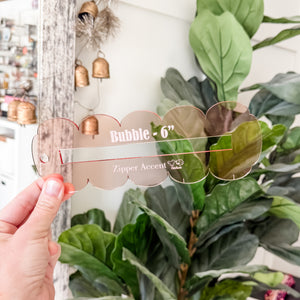 Bubble Zipper Accent Template - Rose Gold - 3 Sizes Available