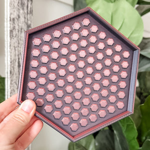 Hexagon Craft Tray - Honeycomb Base with Grips - Lava
