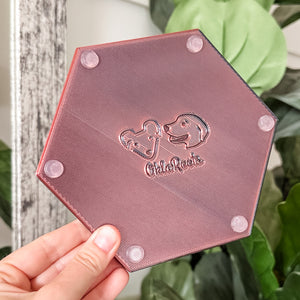 Hexagon Craft Tray - Honeycomb Base with Grips - Lava